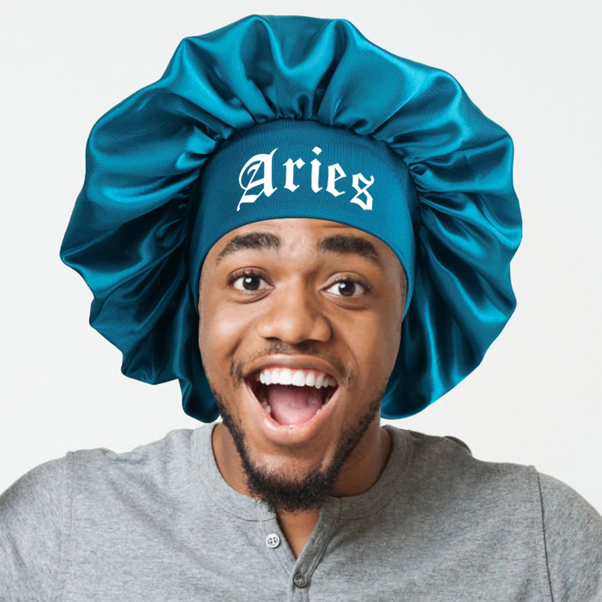 1PConstellation printing satin wide band sleep bonnet ,soft sleeping bonnet with wrap band,make up washing face daily use bonnet - NamafadStore