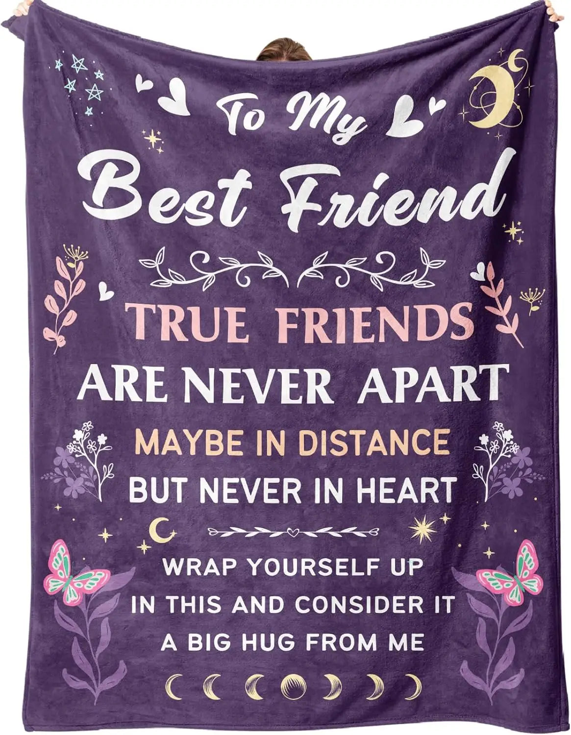 Best Friend Blanket – Cozy BFF, Soul Sister & Work Bestie Gift for Women