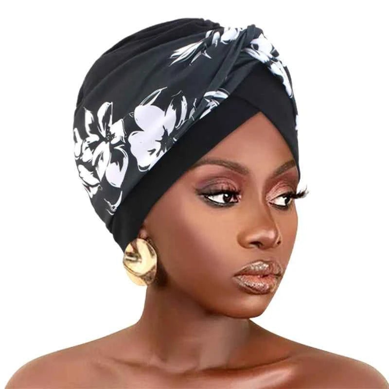 Print Cross Muslim Turban Scarf and Indian hat Ethnic headscarf Women Islamic Inner Hijab  Headwear Arab Wrap Head Scarf