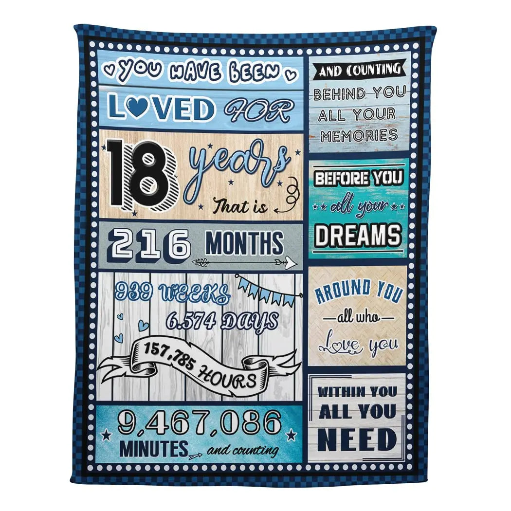 18th Birthday Gift Blanket for Girls – Daughter, Sister & Bestie