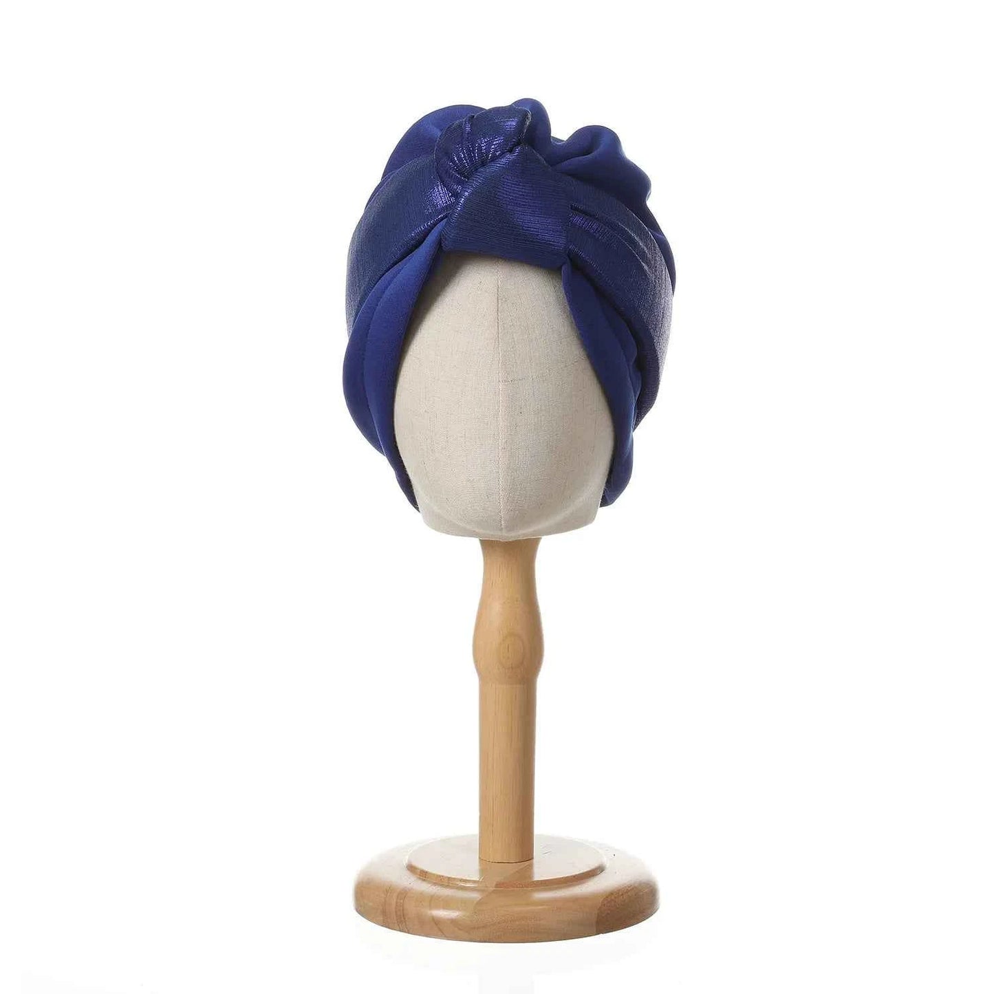 Women’s Bonnet Turban Cap – Folded Bud Headscarf with Lace Edge, Casual & Versatile Cross Hat