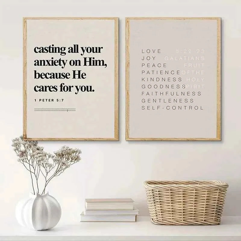 Inspiring Modern Bible Proverbs Canvas Print Easter Christian Quotes Wall Art Poster Pictures for Modern Living Room Home Decor