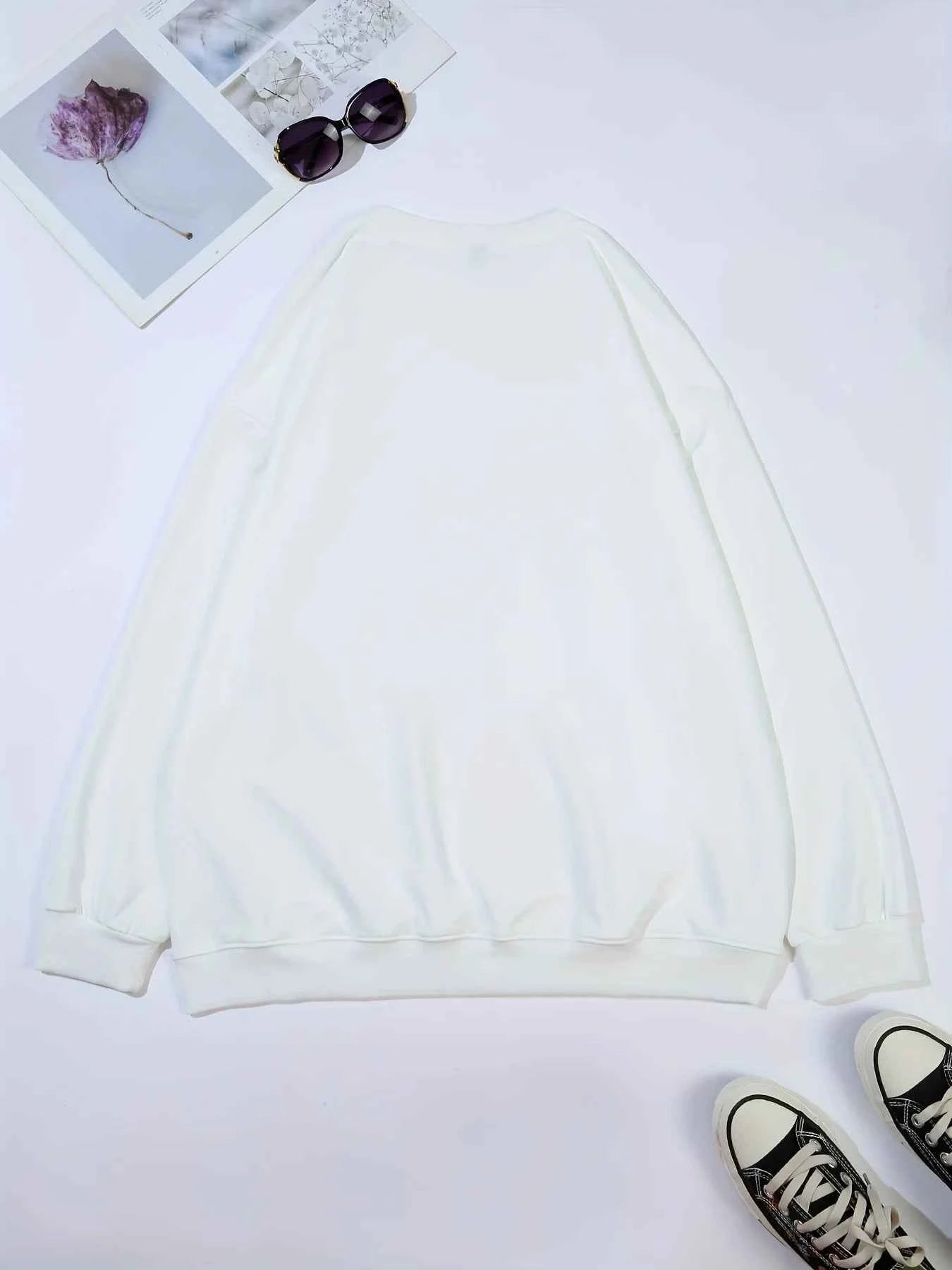 Nope Not Today Letter Printing Tracksuit Women Retro Versatile Tops Fashion Casual Sweatshirt Autumn Round Neck Warm Sportswears