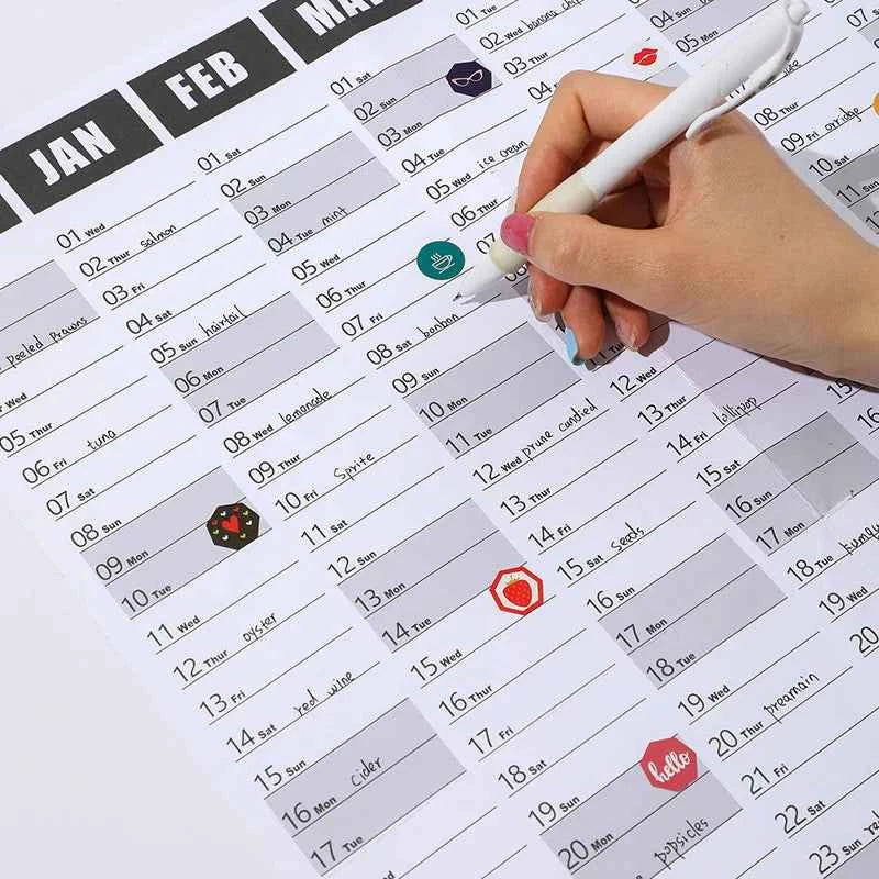 2026 Calendar Planner Sheet Large Wall Calendar Kawaii To Do List Planner Target List Schedule Organizer Office Supplies