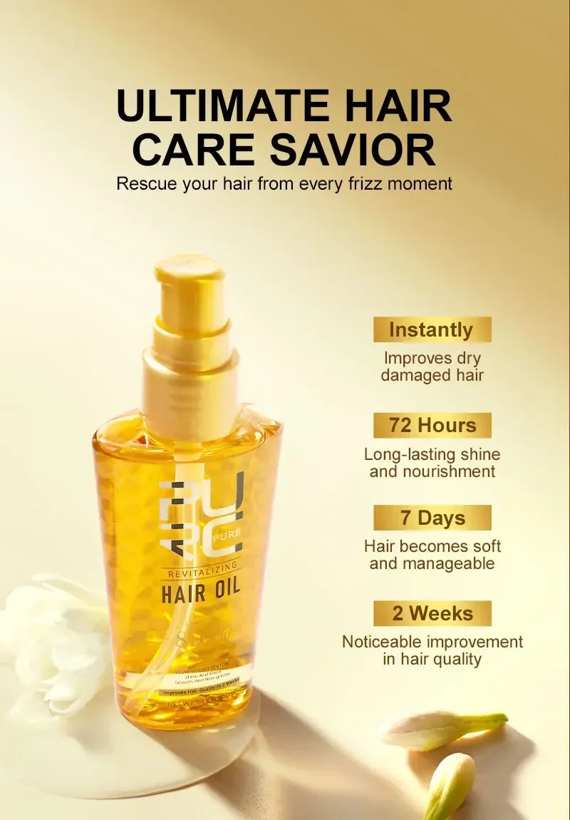 PURC Morocco Oil Nourishing Hair Oil Smoothing Shine Soft Hair Serum Repair Damaged Frizz Dry Hair Treatment Hair Care New