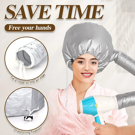 Warm Air Bonnet Cap for Quick Hair Drying And Styling Portable Energy-Saving Suitable for All Hair Types Home Hair Care Accessor