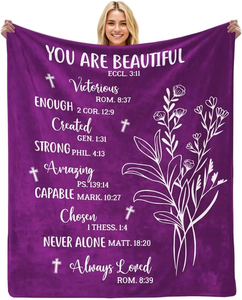Child of God Christmas Blanket – Christian Faith Gift for Women & Godmother