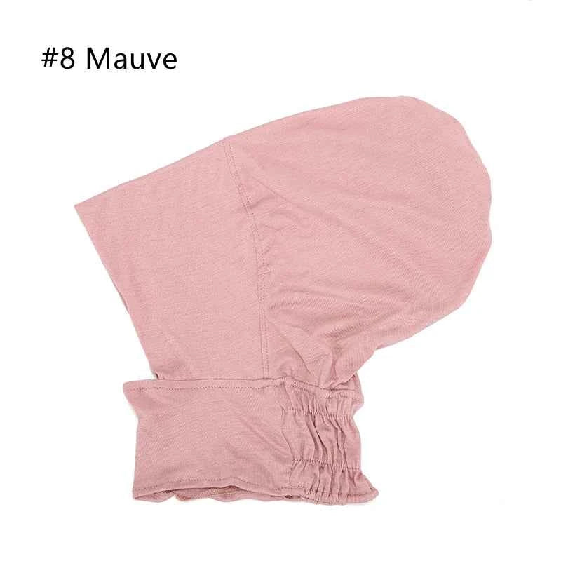New Muslim Inner Hijab Turbans Women Elasticity Undercap Soft Modal Hijabs Caps Solid Color Short Neck Elastic Cap