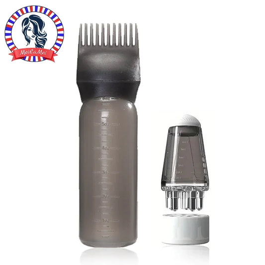 2-piece Hair Dye Tool Set 6.09oz Hair Oil Applicator Bottle and1ml Dil Hair Growth Solid Hair Comb Salon Hairdressing Tools
