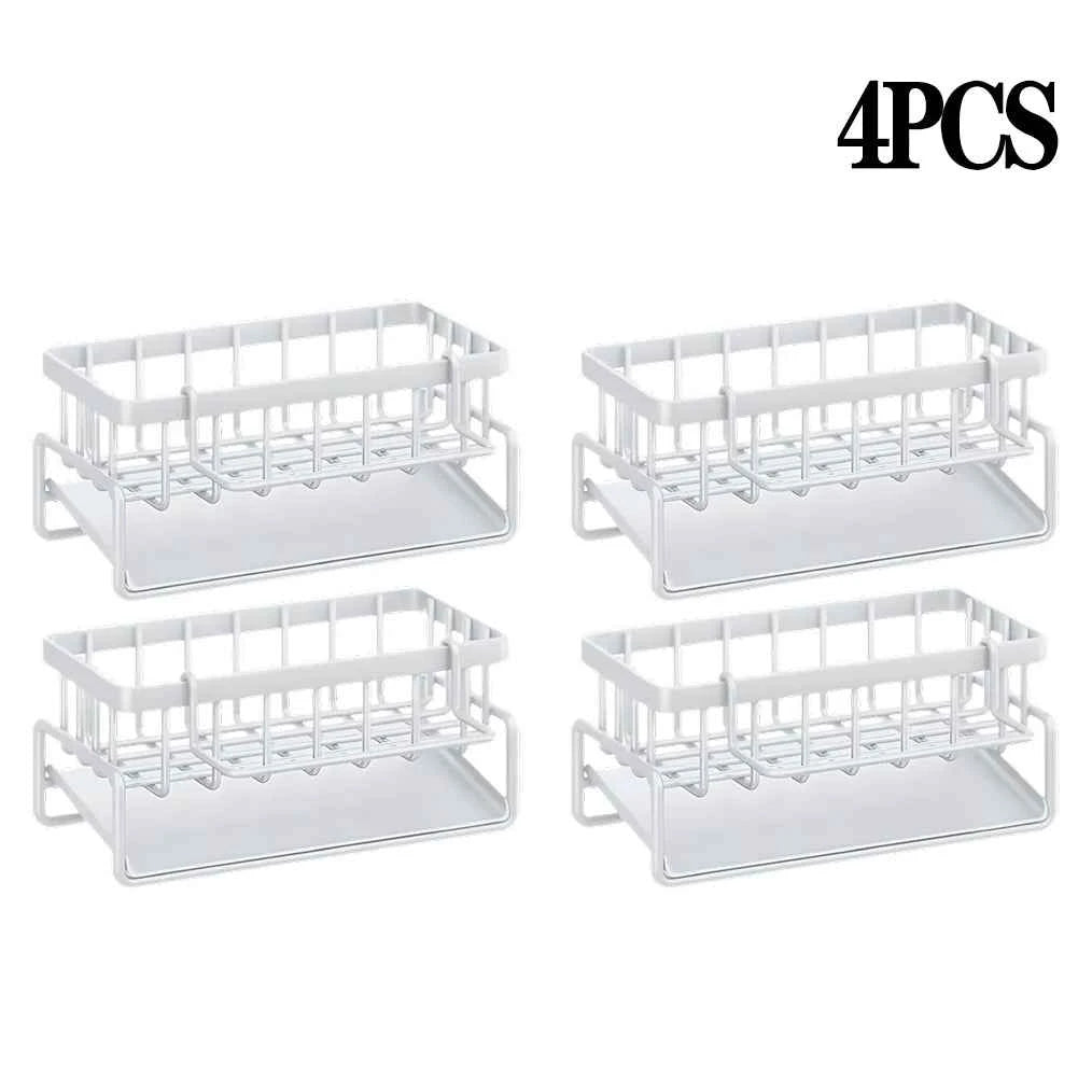 Kitchen Shelf Rag Storage Drainage Shelf No-Punch Storage Rack Home Spice Rack Sink Tap Sink Drainage Rack Kitchen Accessories