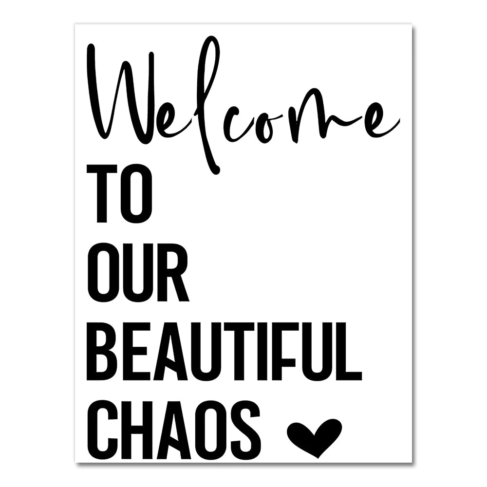 Family Simple Quote Picture Green Leaves Poster Black White Wall Art Canvas Painting Nordic Style Modern Print for Living Room