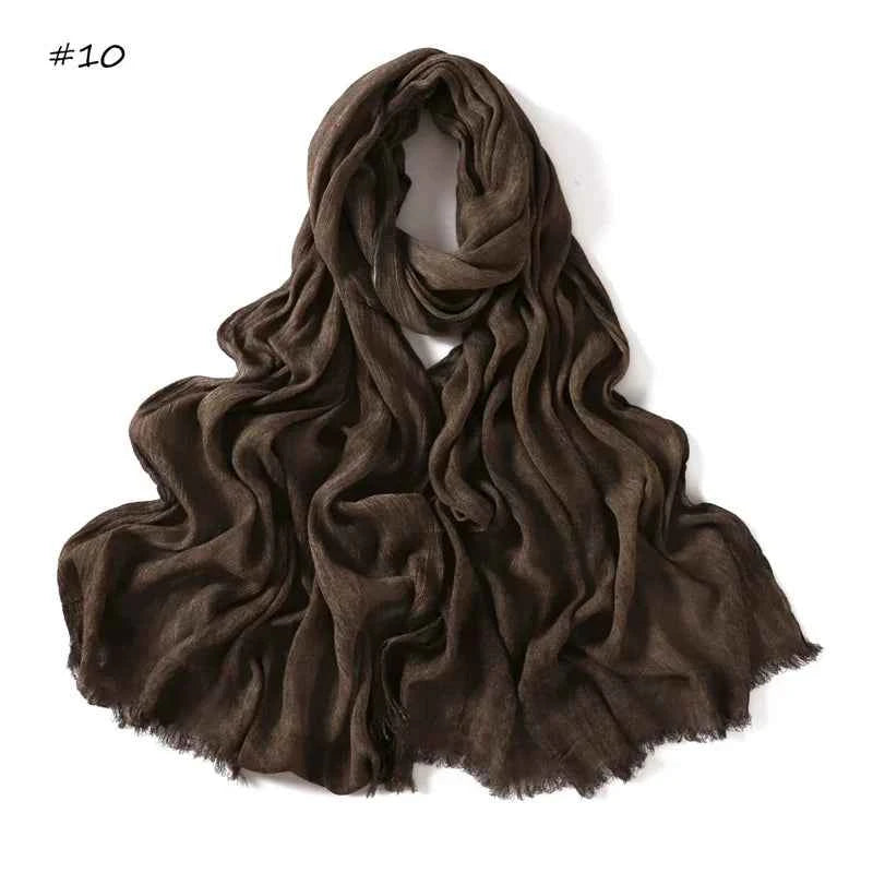 Plain Turbans Tie Dyed Rayon Hijab Scarf Thin Ramadan Ombre Wrap Elastic Shawls High Quality Foulards Muslim Head Snood 180*70Cm
