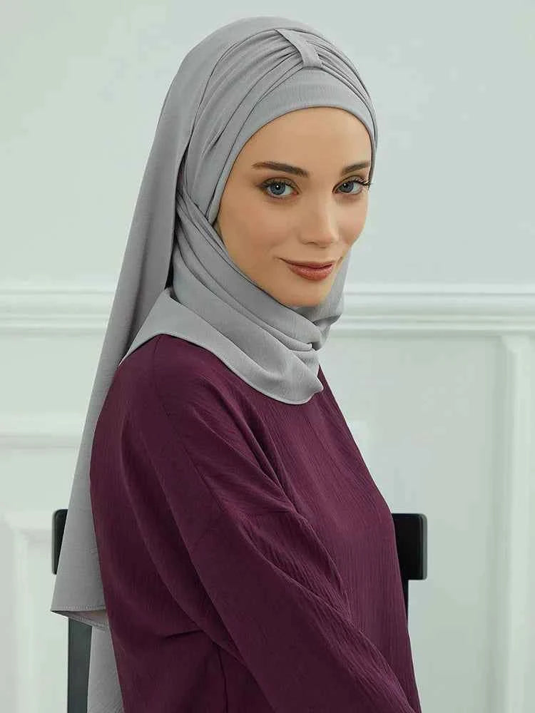 Large Plain Muslim Hat Inner Hijab Caps Ramadan Headwraps Pre-design
