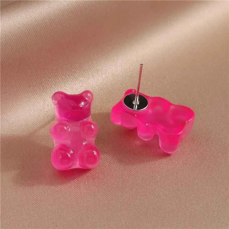 Cartoon Candy Colors Animal Duck Drop Earrings for Women Cute Design Female Ear Hooks Dangle Earrings Girl Party Jewelry Gift