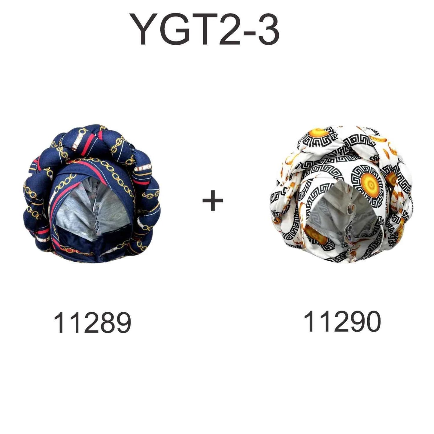 2Pcs Set African Headtie Big Braid Turban Cap For Women Nigeria Female Wraps Lady Fashion Headgear Turbante Mujer