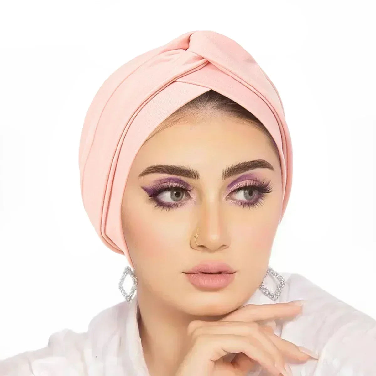 Women Sequin Turban Hat for Hair Loss, Chemo Cap, and Headscarf - Stylish Indian Beanie Bonnet for Muslim Women