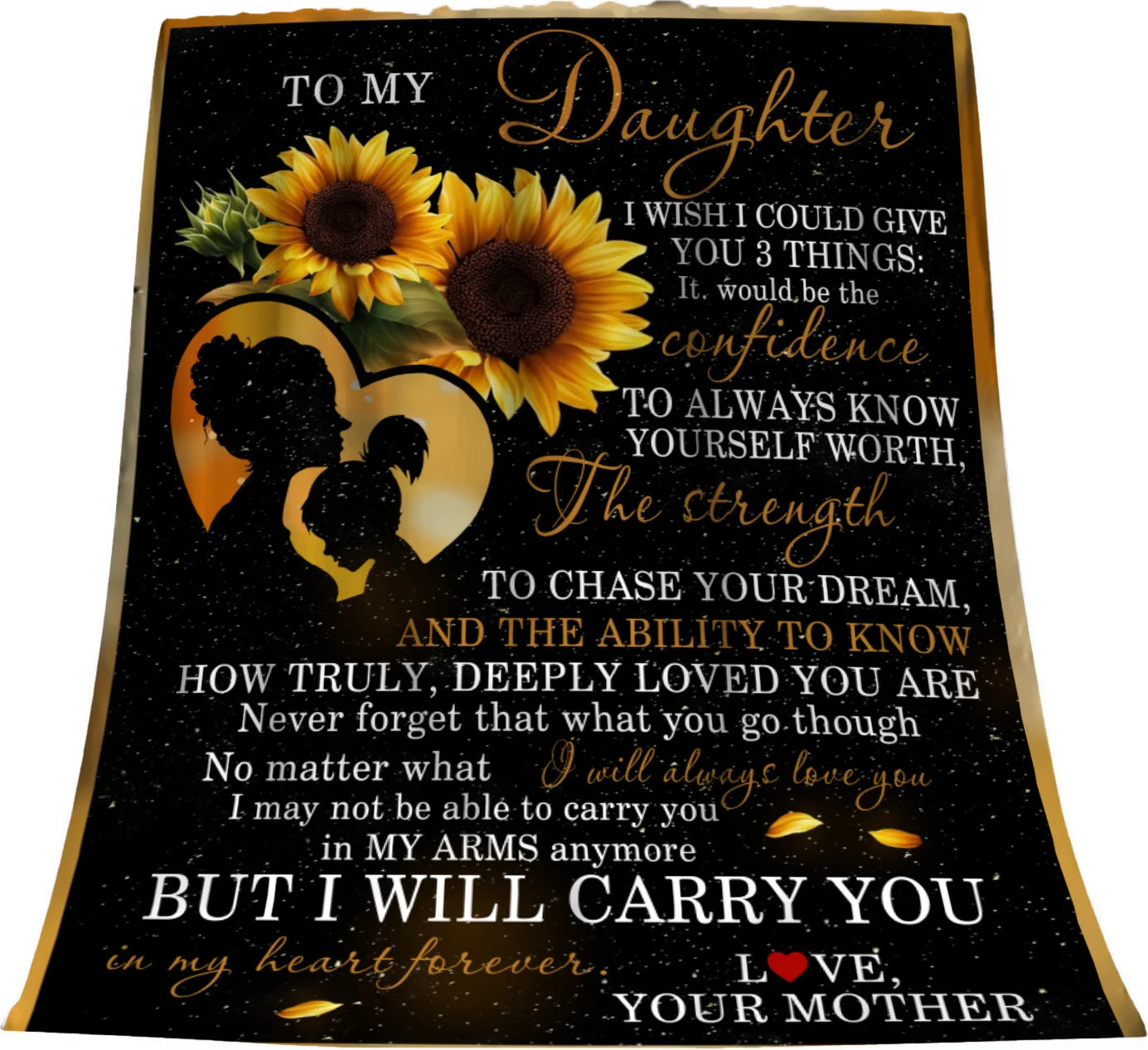 To My Daughter Sunflower Blanket – Heartfelt Mom-to-Daughter Gift