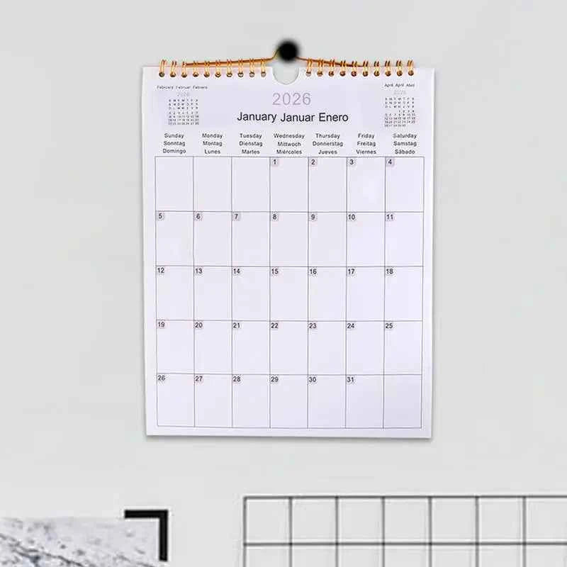 Calendar 2025 20252026 Calendar Planner Multilingual Coil Planner Agenda Organizer Scheduling For Home Office School Classroom