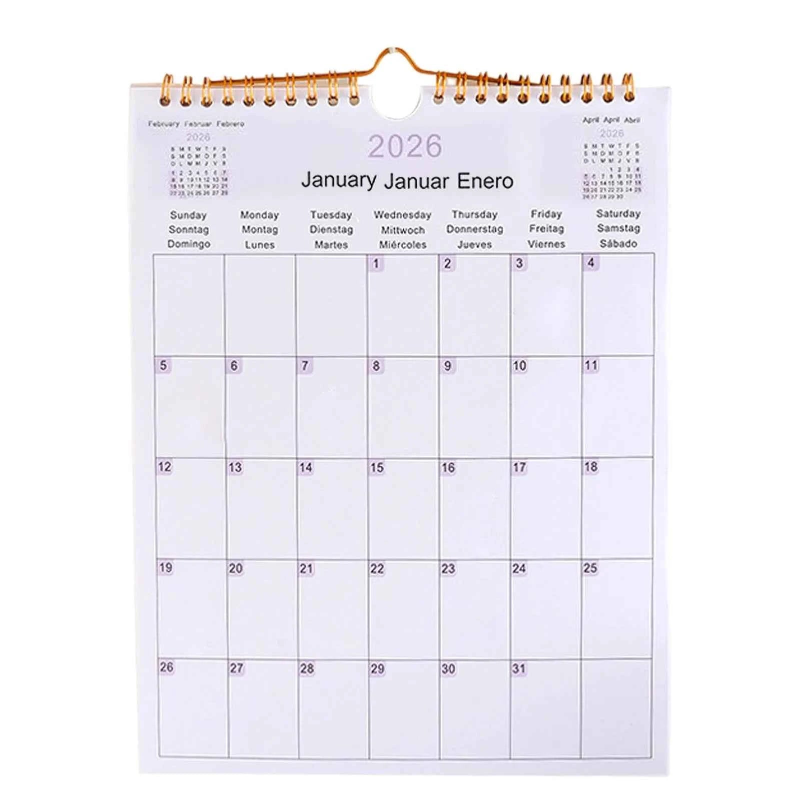 Calendar 2025 20252026 Calendar Planner Multilingual Coil Planner Agenda Organizer Scheduling For Home Office School Classroom