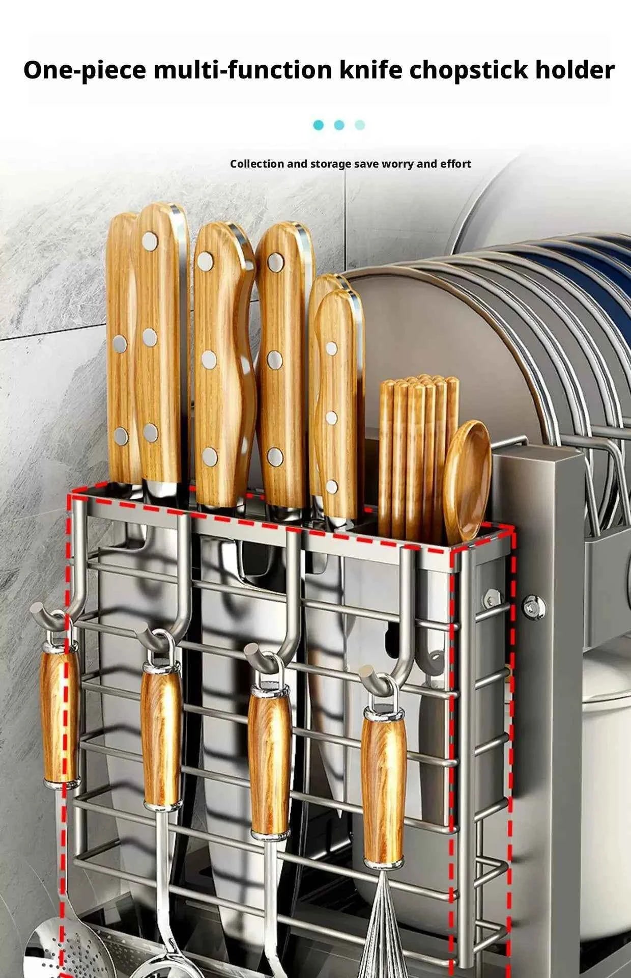 Kitchen Dish Bowl Drainer Storage Rack Countertop Dinnerware Organizer Drain Basket Household Dish Drying Rack Stand Shelf