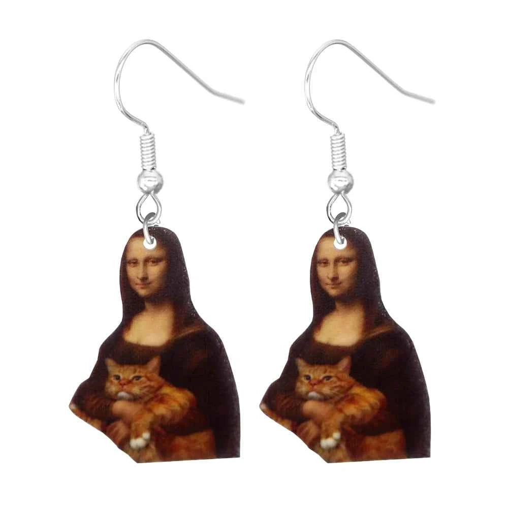 Animal Earrings For Women Cute Female Acrylic Earrings Funny  Personal Party Gifts Duck  Dog Cat