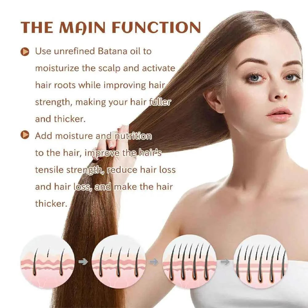 1/3/5PCS 100% Pure Organic Hair Mask Batana Conditioner Oil Natural Treatment Nourish Reduce Hair Root hair Healthier Hair Care