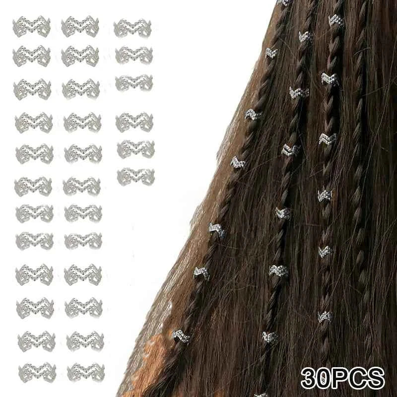 Dreadlock Hair Rings Adjustable Cuffs Clip Hair Braids Dirty Braids Bead Hairpin Hair Accessories Headwear For Women Girls