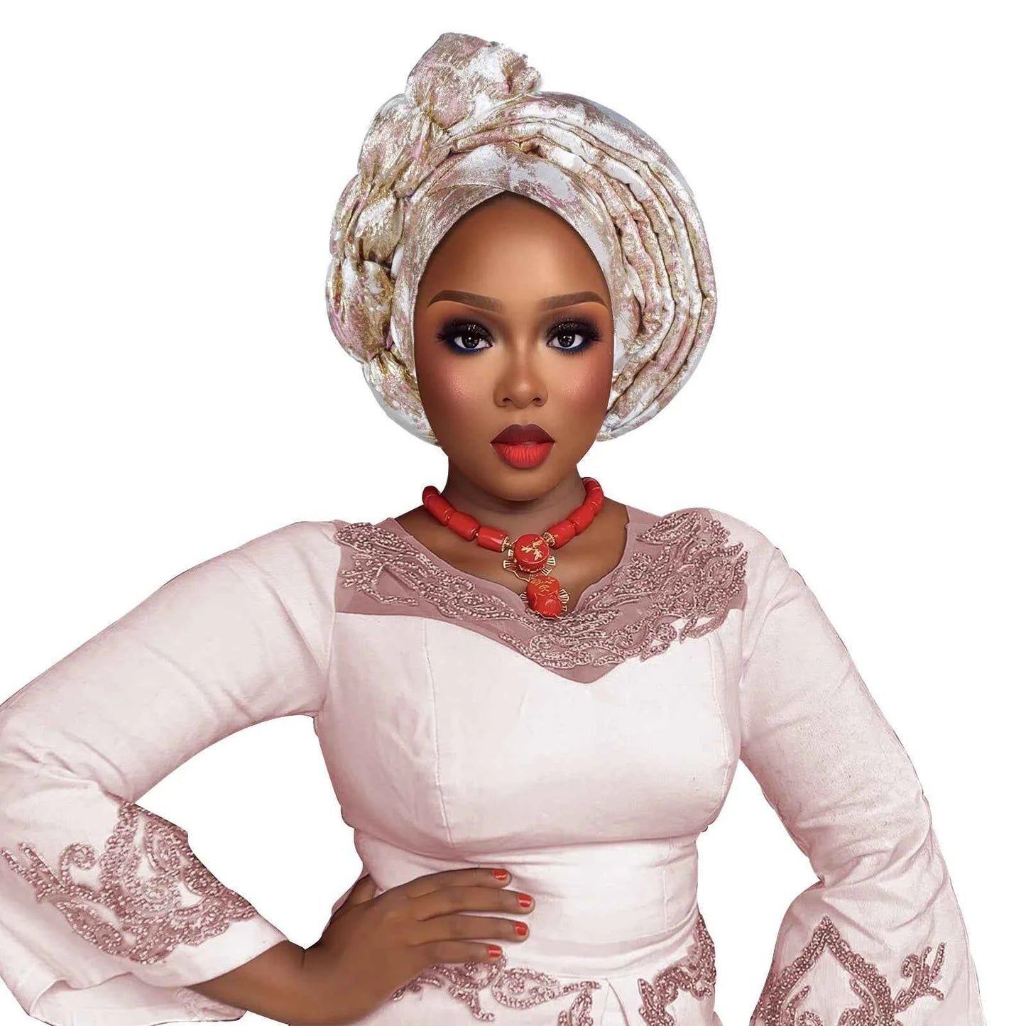 Fashion Women African Turban Cap Lady Head Wraps Nigeria Wedding Auto Gele Headtie Party Headgear Headwear Hat Outfits