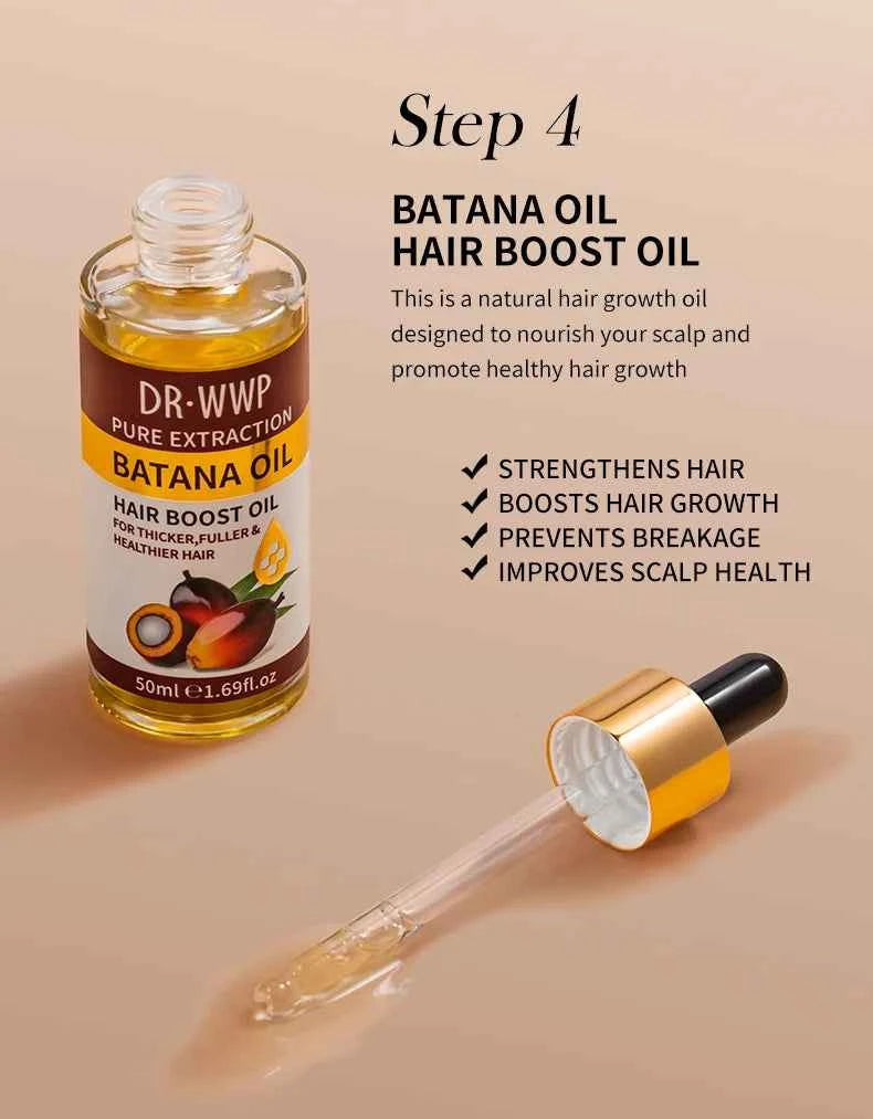 500ml Batana Oil Shampoo and Conditioner Set for Hydrating Care, Softening Hair, and Improving Dryness and Frizz