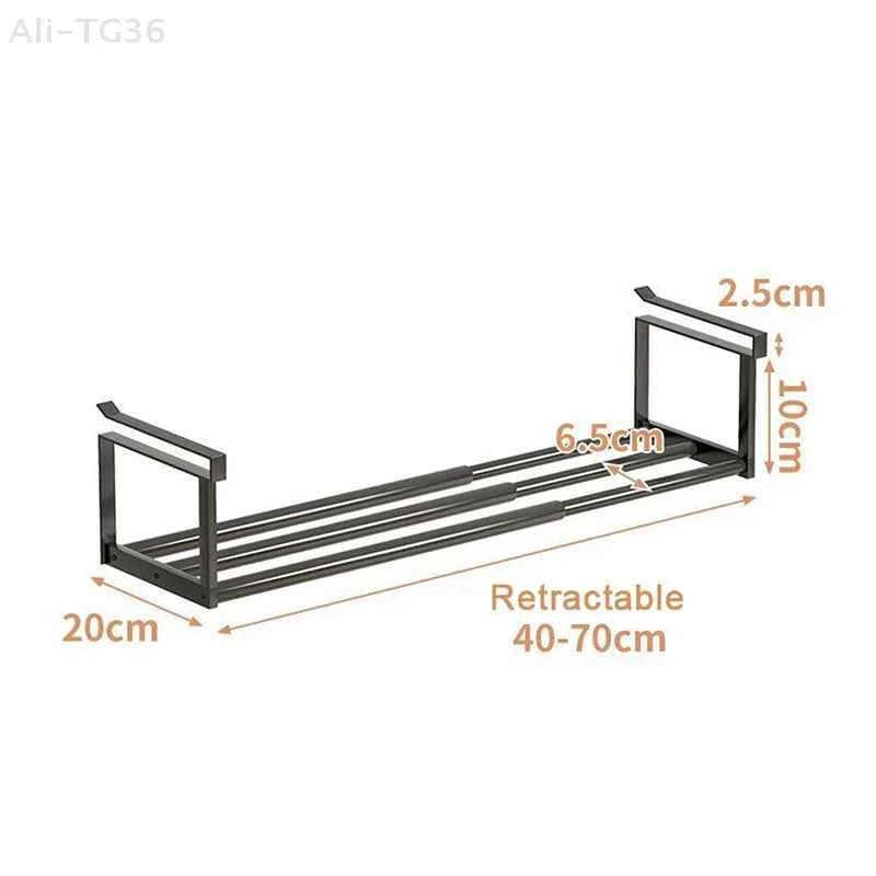Adjustable Shoe Rack Space-Saving Layered Organizer For Home Shoe Cabinets Under-Shelf Shoe Holder With Hanging Basket xkdae