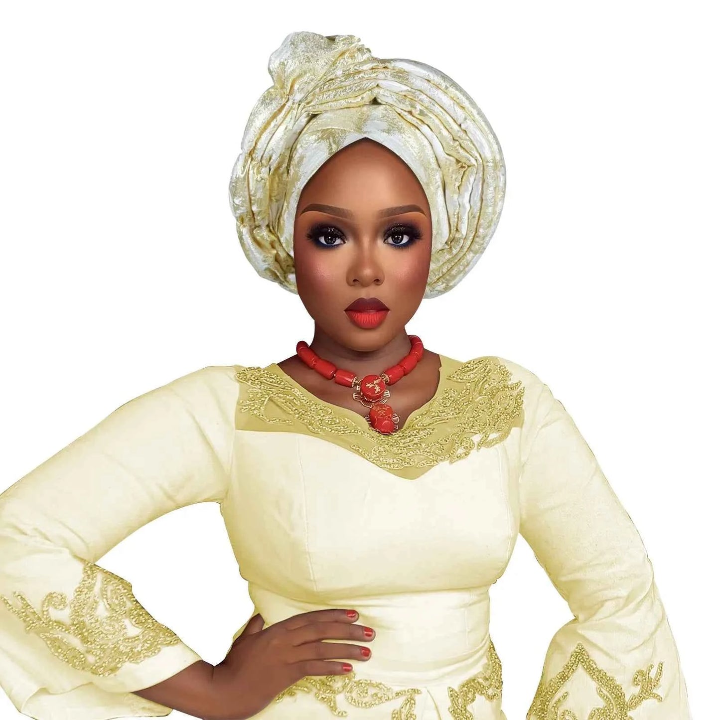 Fashion Women African Turban Cap Lady Head Wraps Nigeria Wedding Auto Gele Headtie Party Headgear Headwear Hat Outfits