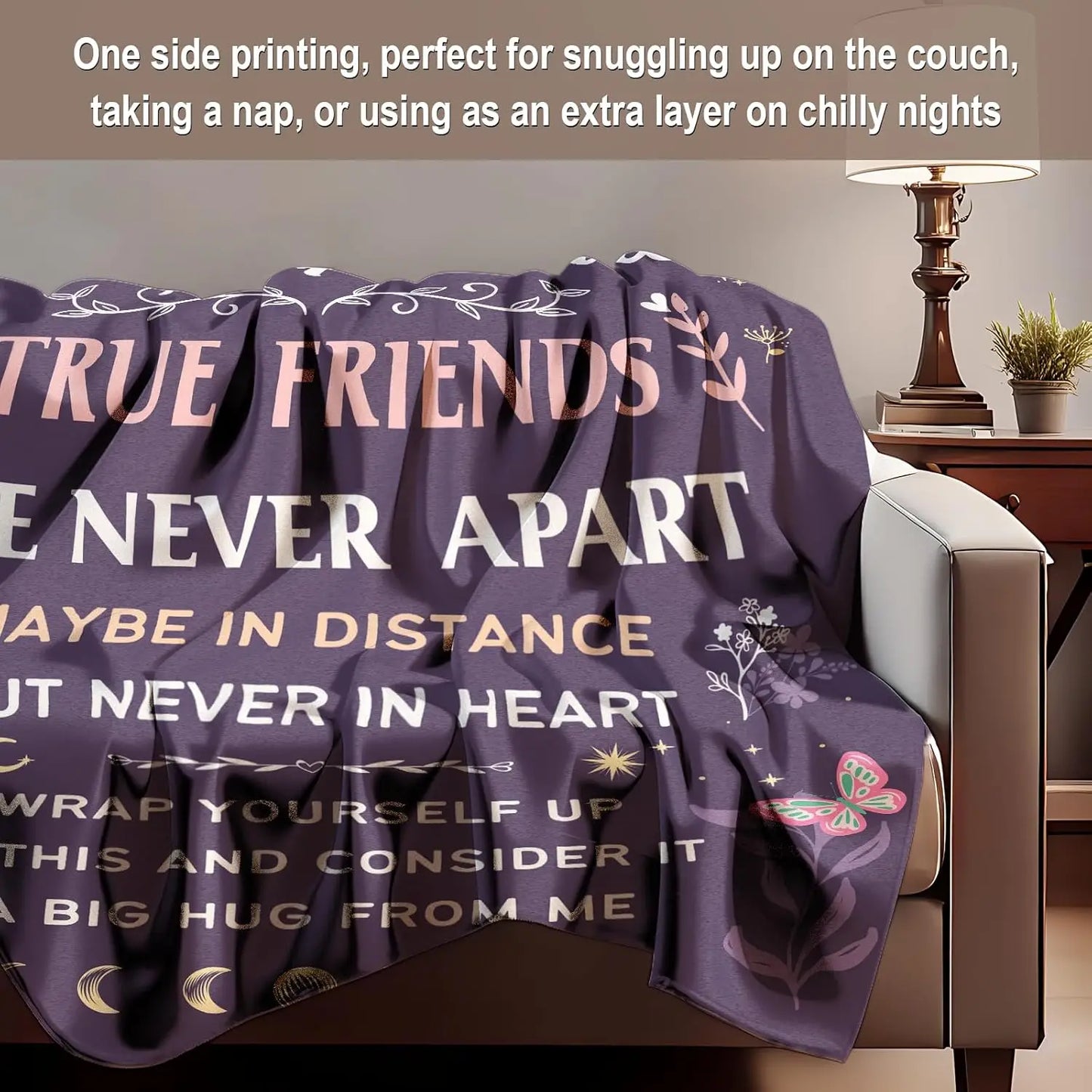 Best Friend Blanket – Cozy BFF, Soul Sister & Work Bestie Gift for Women