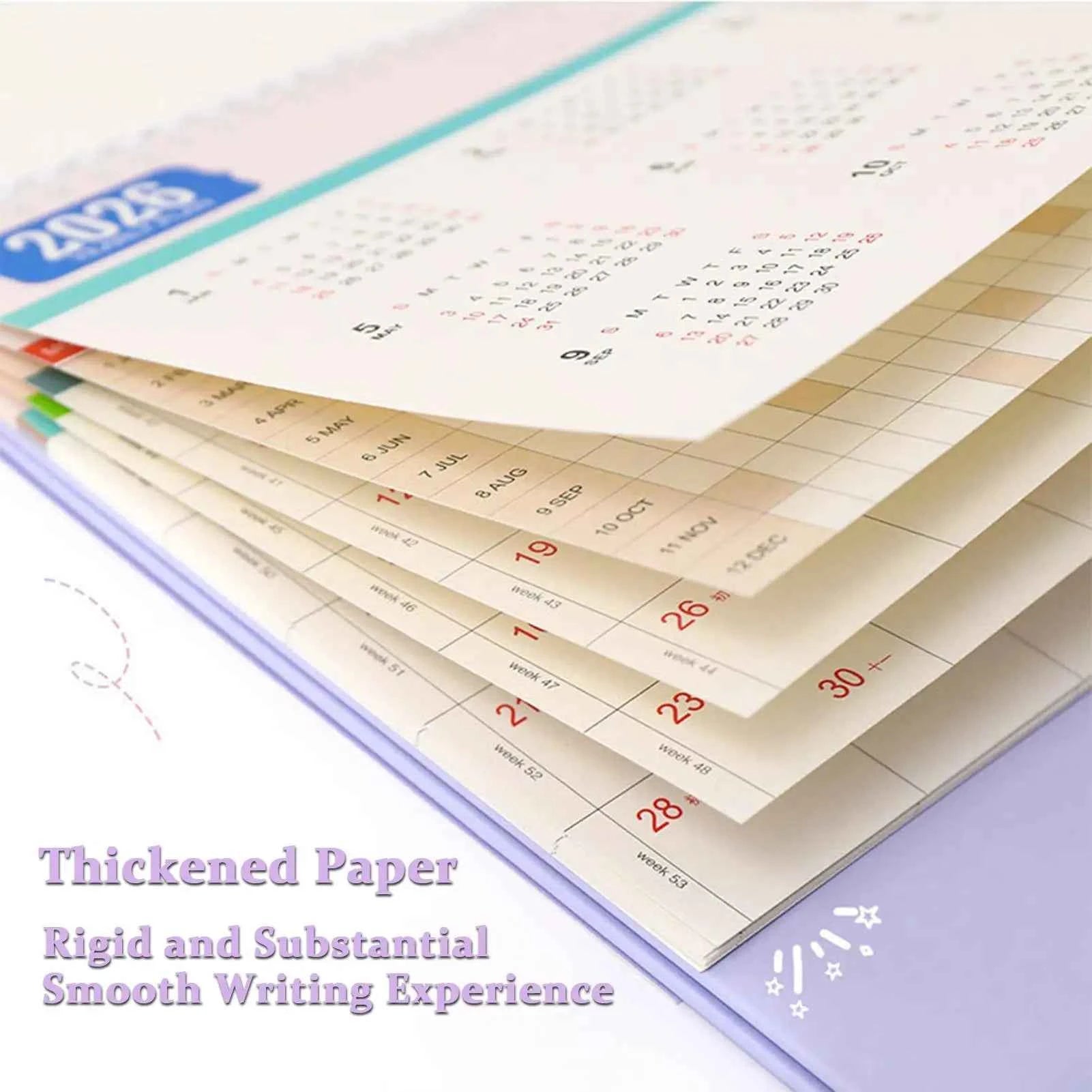 Desktop Calendars 2026 Planner Schedule Calendar Table Daily Notepad Pocket Planner Decorative Month Work Calendar Planner