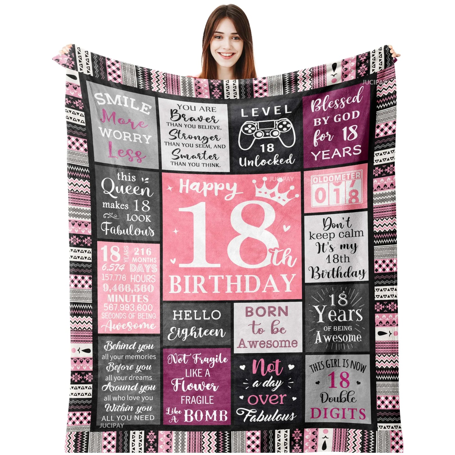 18th Birthday Gift Blanket for Girls – Daughter, Sister & Bestie