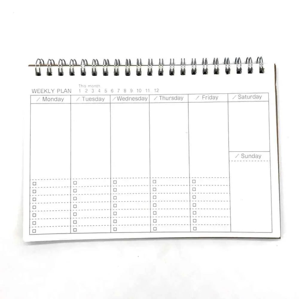 Daily Weekly Monthly Planning Schedule Retro Coil Coil Planner This To Do List Organizer Improve Productivity Manual