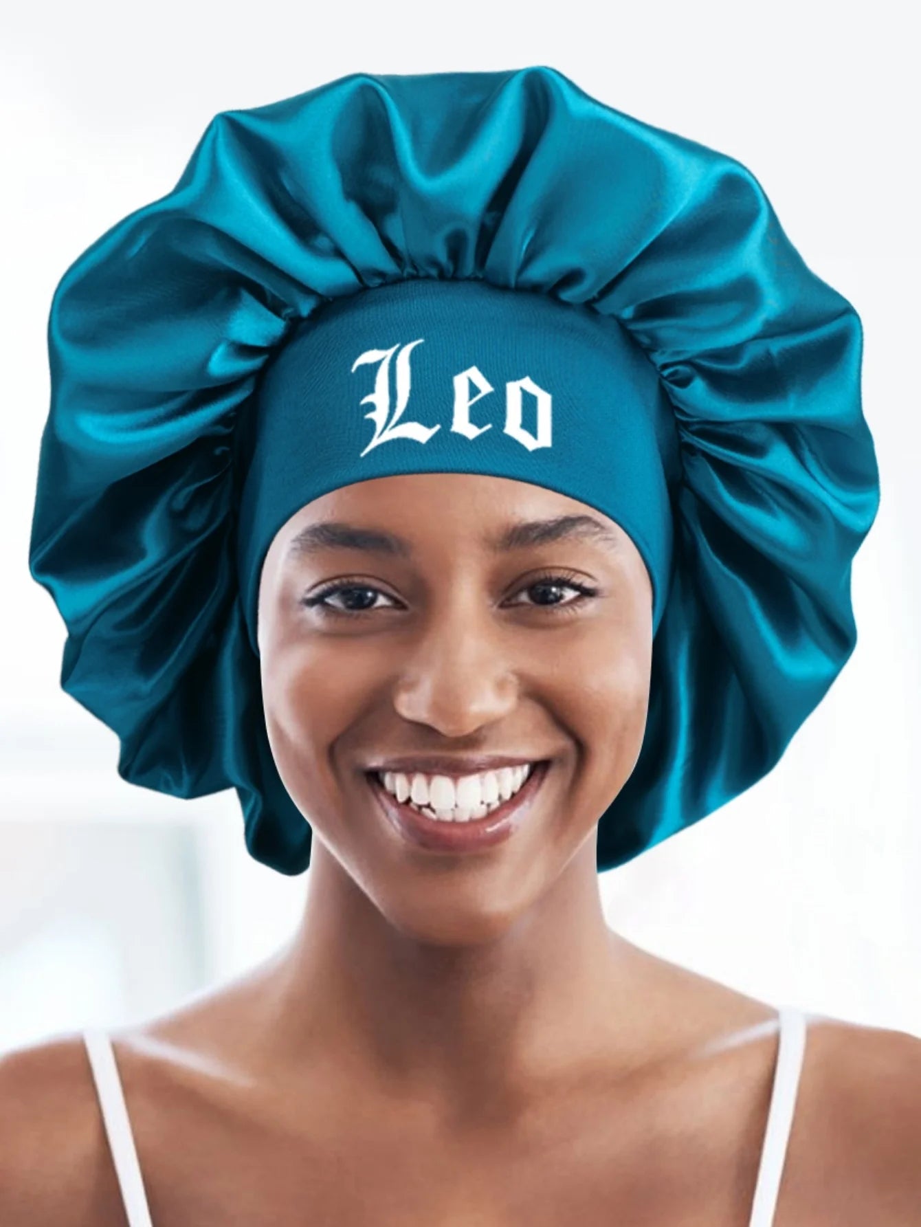 1PConstellation Print Satin Sleep Bonnet with Wide Band Soft Wrap Band for Daily Use Makeup & Face WashingComfortableSleepingCap - NamafadStore