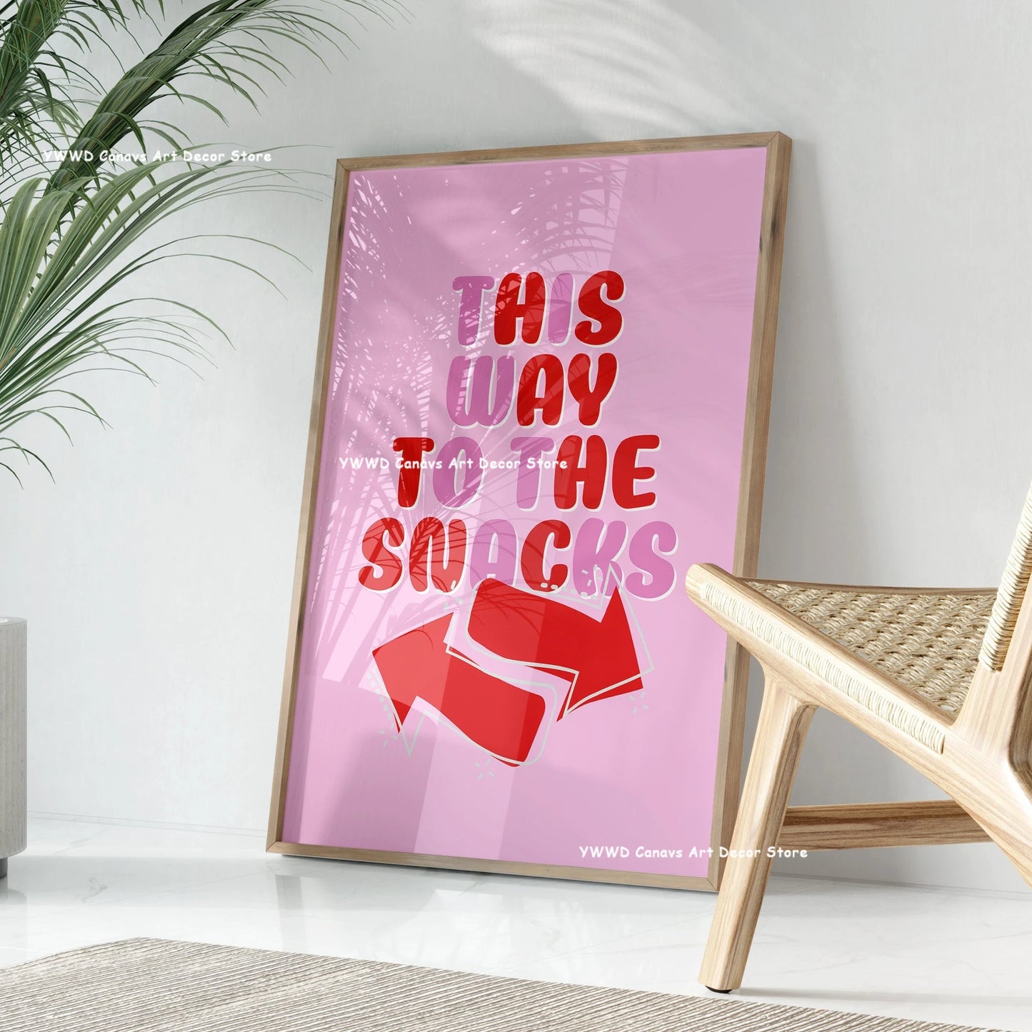 Yes, Girls, You Can Be Sure That Canvas Posters Take Care Groovy Typography Pink Aesthetics Wall Art Printing Modern Home Decor