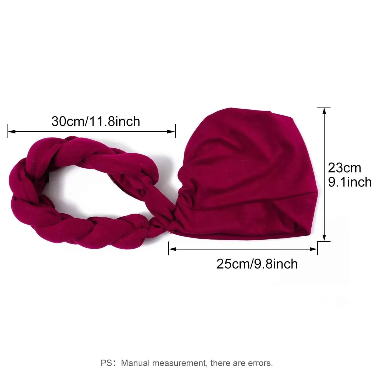 New Exaggerated Braids Turban Cap for Women African Wedding Party Headwear Hats Bonnets Headband Hat Hijab Cap
