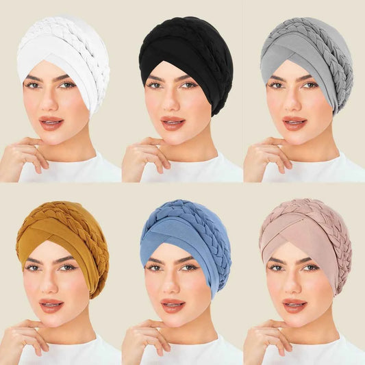 New Head Scarf for Muslim Women Solid Color Turban Bonnet Hijab Caps Inner Hijabs Femme Musulman Arab Wrap Turbantes