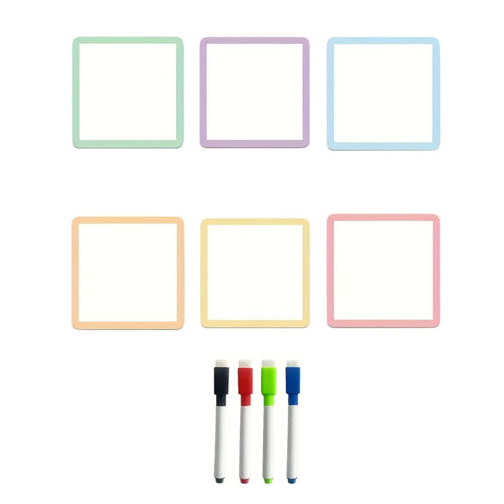 3D Magnetic Acrylic Weekly Planner – Reusable Fridge Calendar with 5 Markers