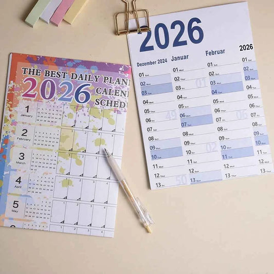 2026 Calendar Planner Sheet Large Wall Calendar Kawaii To Do List Planner Target List Schedule Organizer Office Supplies