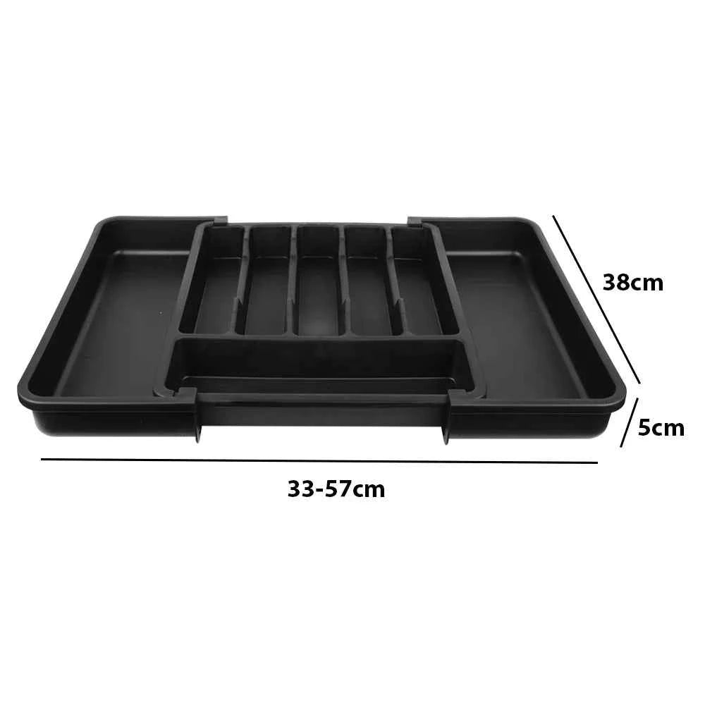 1Pc Expandable Kitchen Drawer Organizer, Adjustable Retractable Cutlery Storage Box for Spoons Forks Knives Flatware and Cutlery