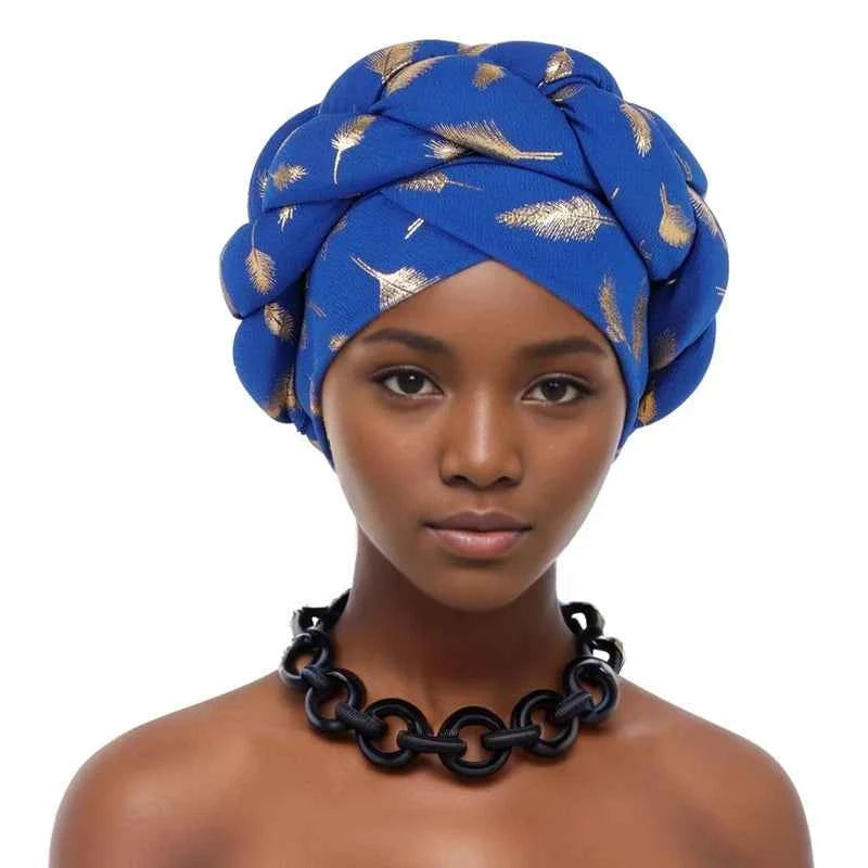 New gilded Fried Dough Twists braid headband hat turban hat muslim hat african hat - NamafadStore