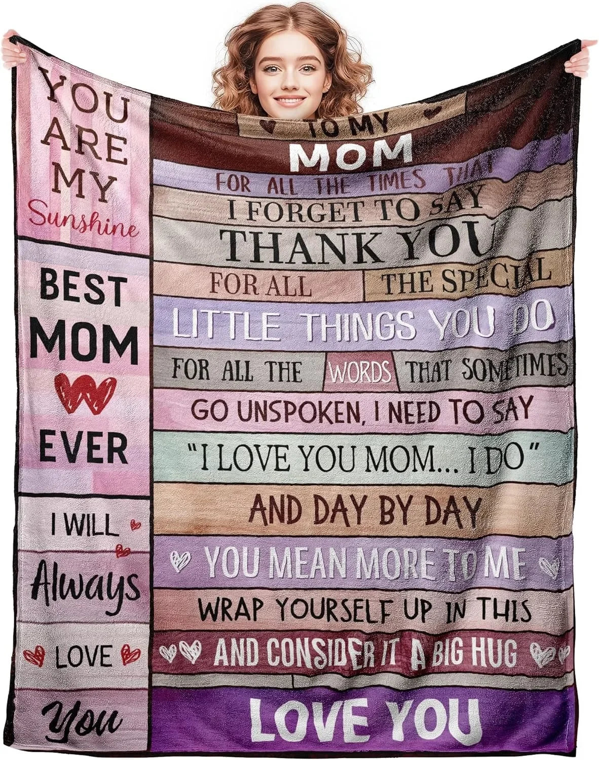 Best Mom Ever Blanket – “Remember I Love You Mum” Gift for Mom