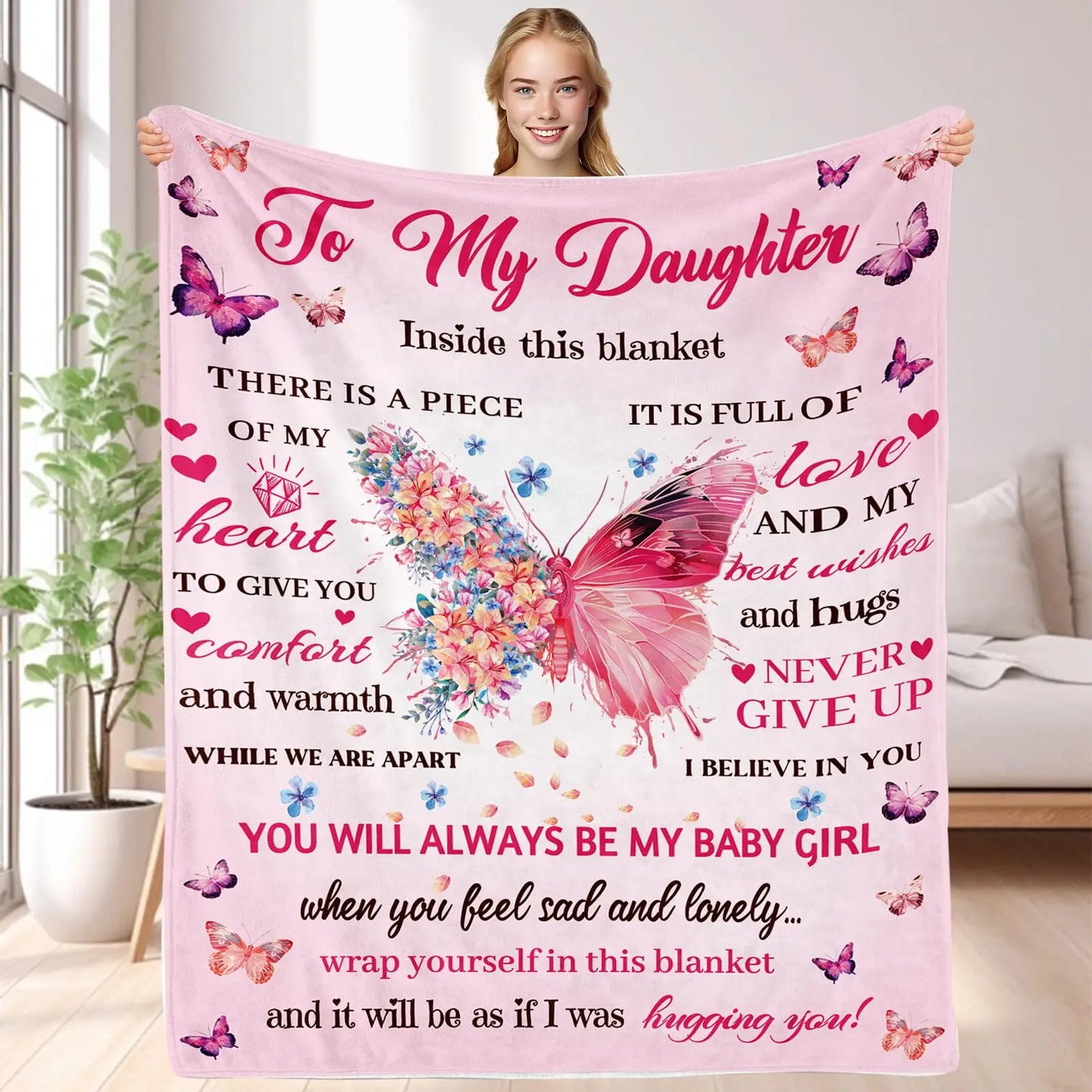 Sofa Throw Blanket for Daughter – Heartfelt Birthday & Christmas Gift