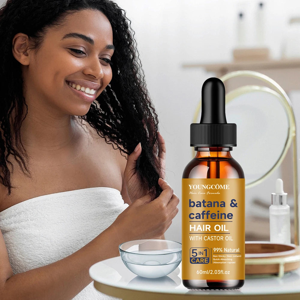 Batana & caffeine Oil For Healthy Hair Treatment Oil Enhances HairDamaged Hair Treatment Oil Anti-Hair Loss Care  Conditioner - NamafadStore