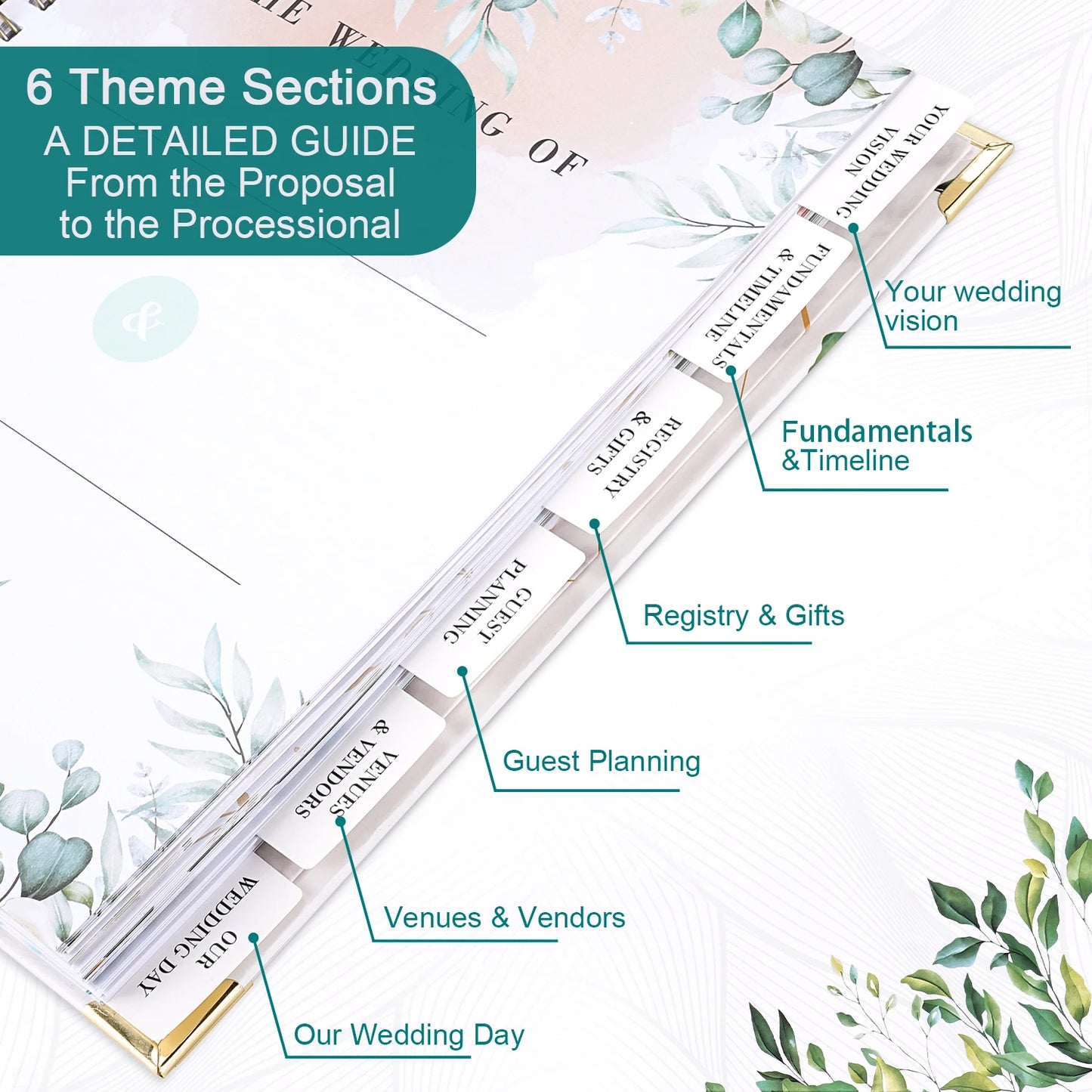 Wedding Guest Book & Planning Album – Minimalist Hardback Reception Signing Book