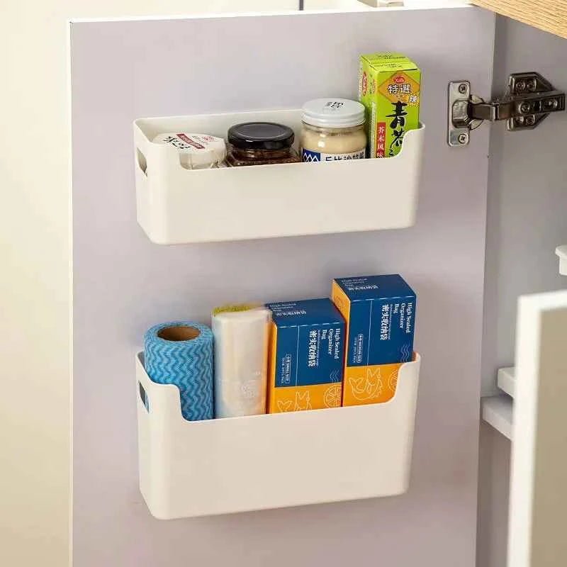 Cabinet door storage box, seasoning rack, perforated wall storage box, home underwear and socks storage rack, tableware drying