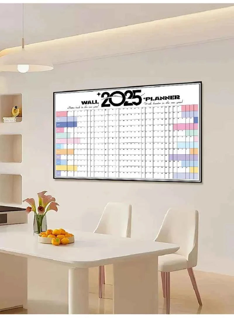 Large 2025 Schedules Calendar Planner Monthly Paper Weekly Planning Notepad Notebook Agenda Wall Calendar 365 Day Plan Hanging