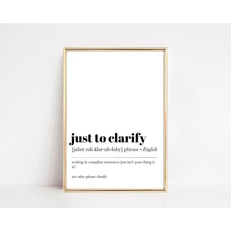 Funny Office Definition Poster Canvas Painting Motivational Words Canvas Painting Wall Art Picture Living Room Home Decor Mural